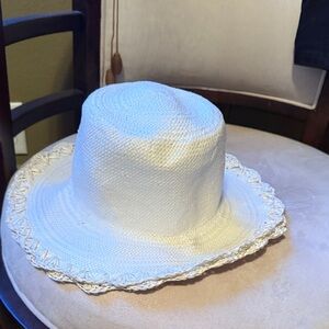 Nordstrom Cream Woven Hat